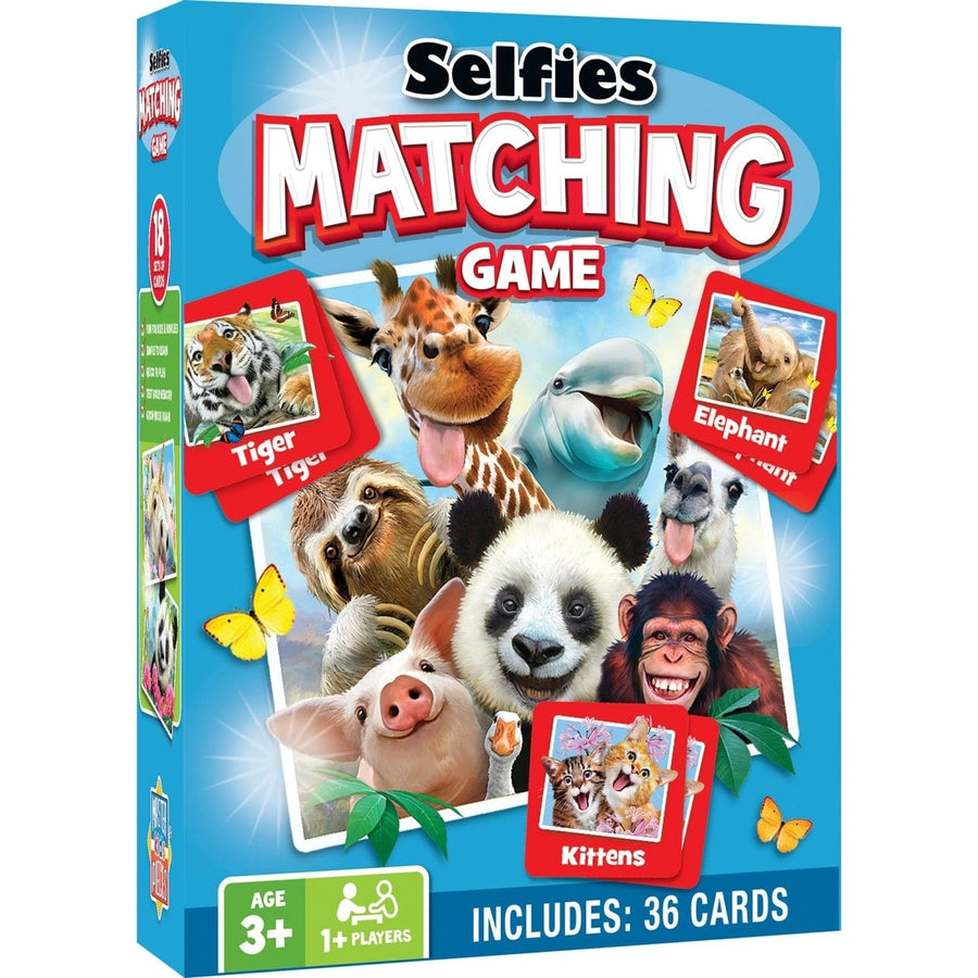 MasterPieces Selfies Matching Game Fun Family Card Game for Ages 3 and Up Image 1