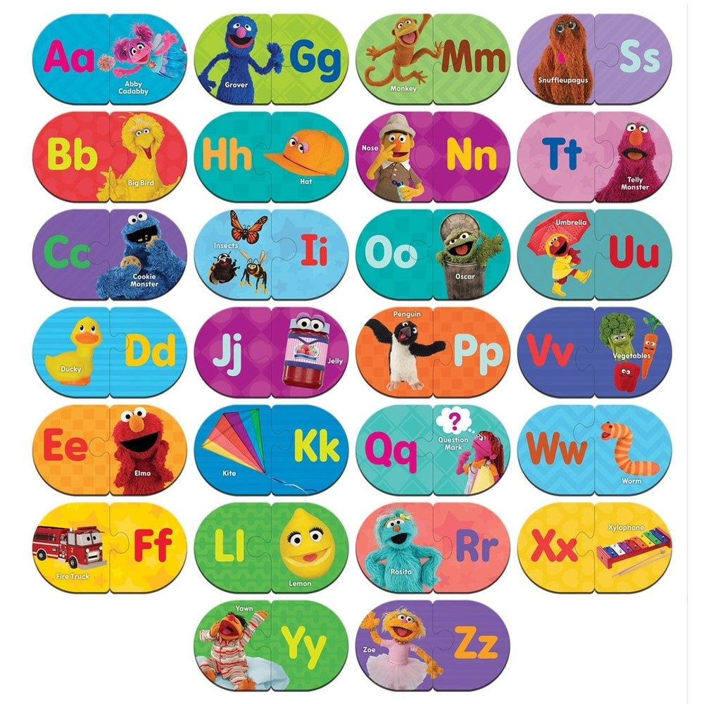 Sesame Street Alphabet Matching Jigsaw Puzzles Educational for Kids 3 and Up Image 2