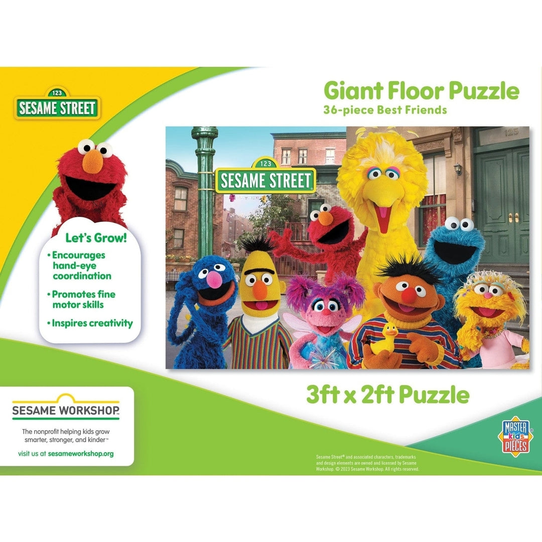 Sesame Street Best Friends 36 Piece Floor Puzzle Jumbo Fun for Ages 3 and Up Image 3