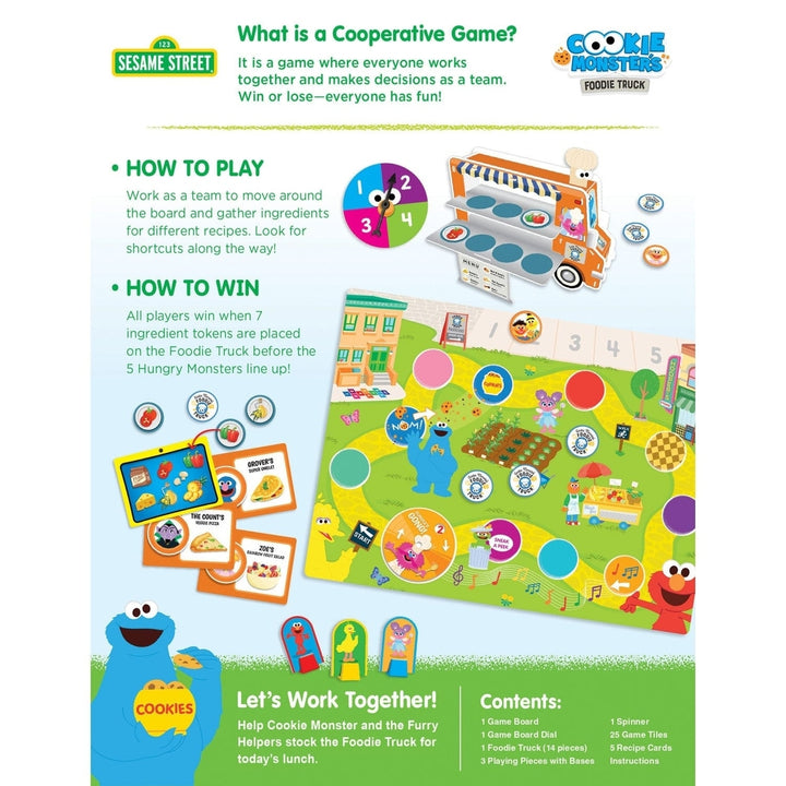 Sesame Street Cookie Monster Food Truck Co-Op Game for Kids and Adults 3+ Image 3