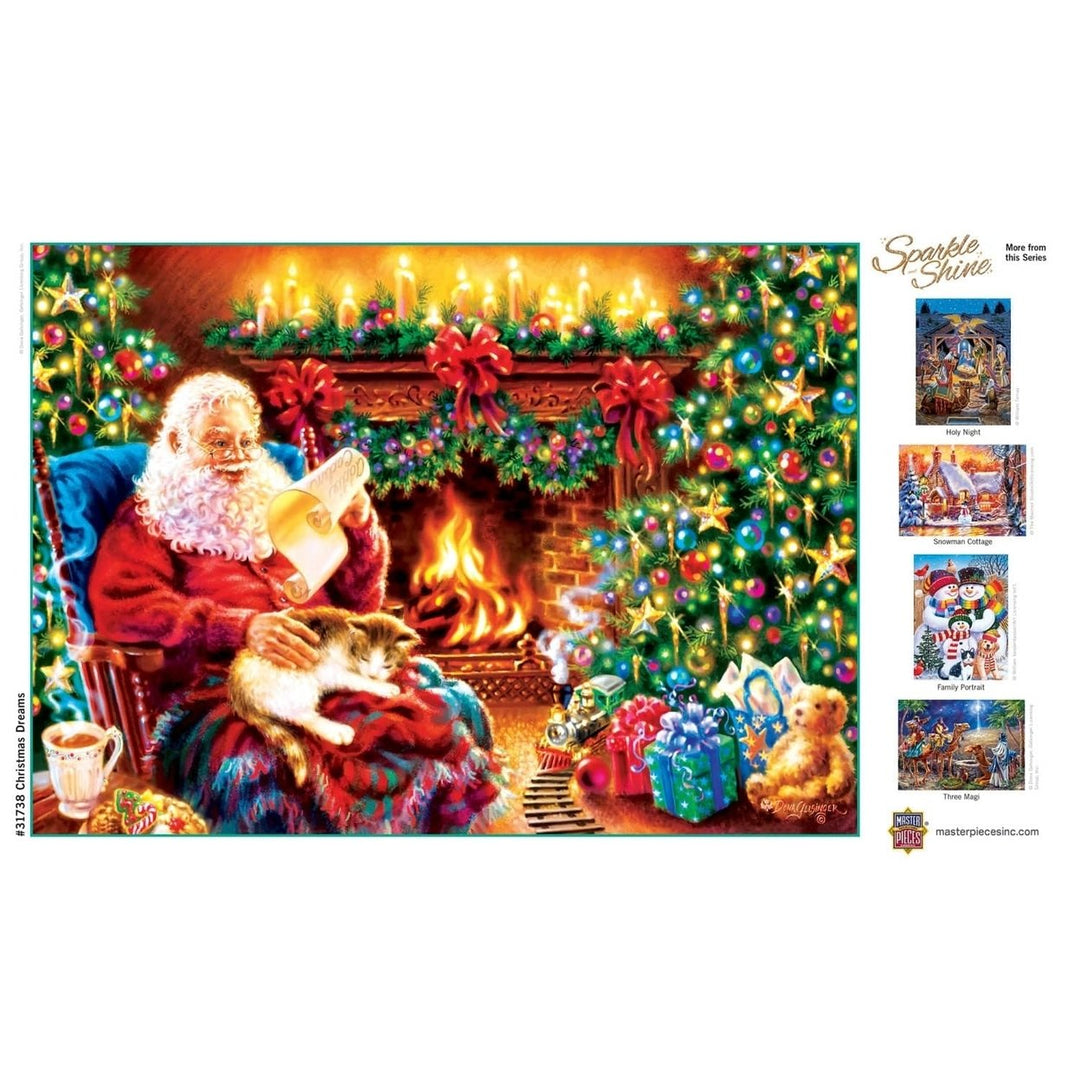 MasterPieces Christmas Dreams 500 Piece Glitter Jigsaw Puzzle 15x21 inch Image 4