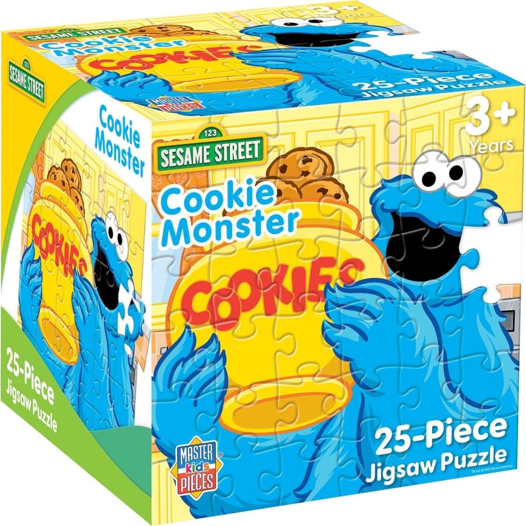 Sesame Street Cookie Monster Jigsaw Puzzle 25 Pieces 10x10 Collectible Toy Image 1