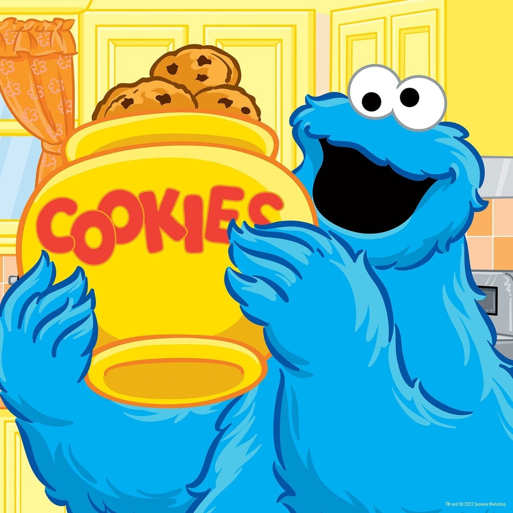 Sesame Street Cookie Monster Jigsaw Puzzle 25 Pieces 10x10 Collectible Toy Image 2