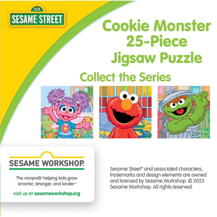 Sesame Street Cookie Monster Jigsaw Puzzle 25 Pieces 10x10 Collectible Toy Image 3