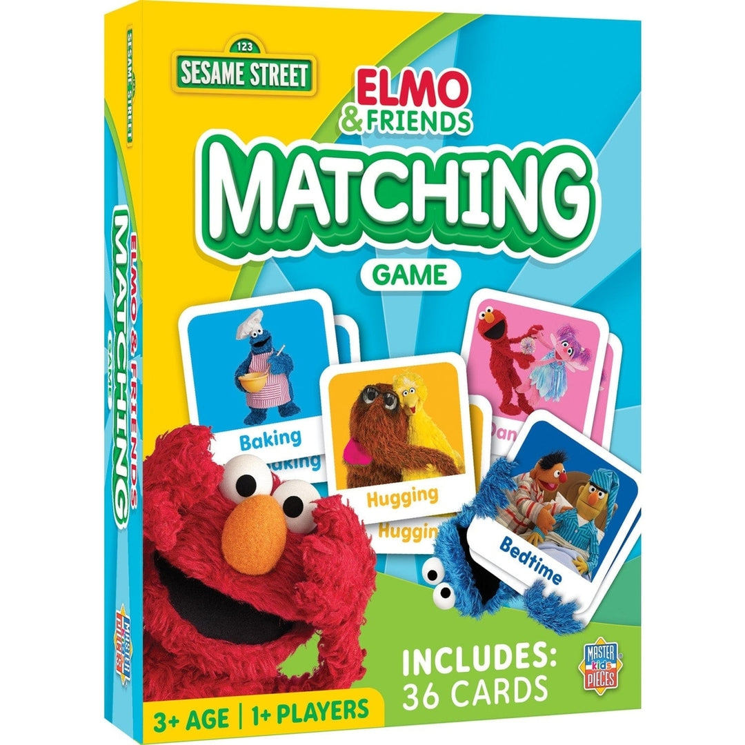 MasterPieces Sesame Street Elmo Friends Matching Game Kids Educational Fun 3+ Image 1