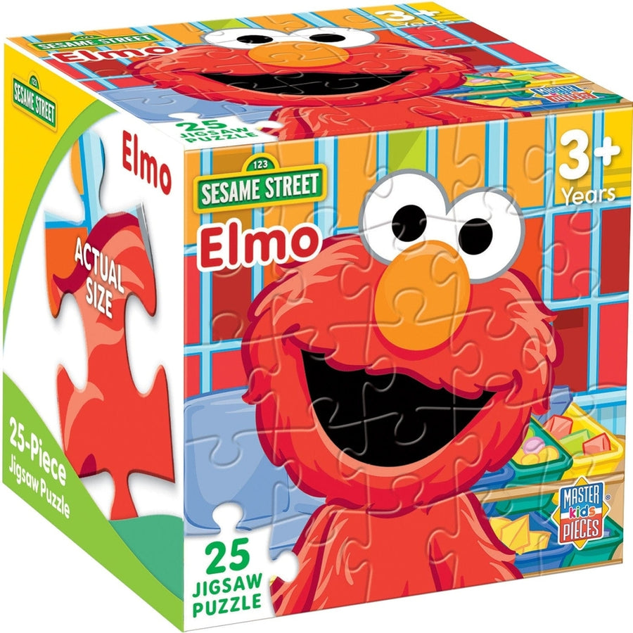 Sesame Street Elmo 25 Piece Jigsaw Puzzle 10x10 Adorable Collectible Kids Game Image 1