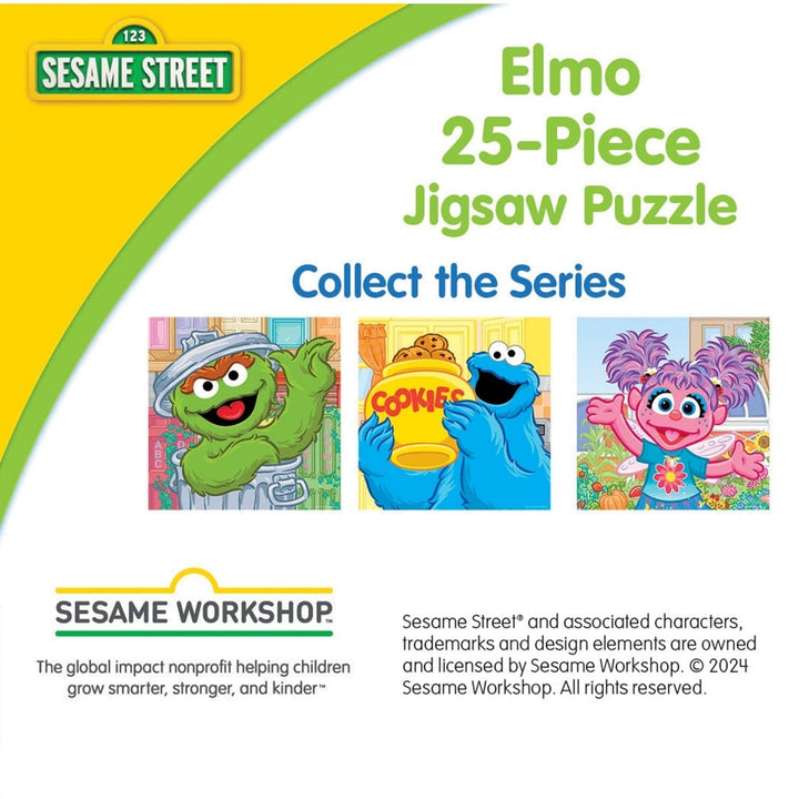 Sesame Street Elmo 25 Piece Jigsaw Puzzle 10x10 Adorable Collectible Kids Game Image 3