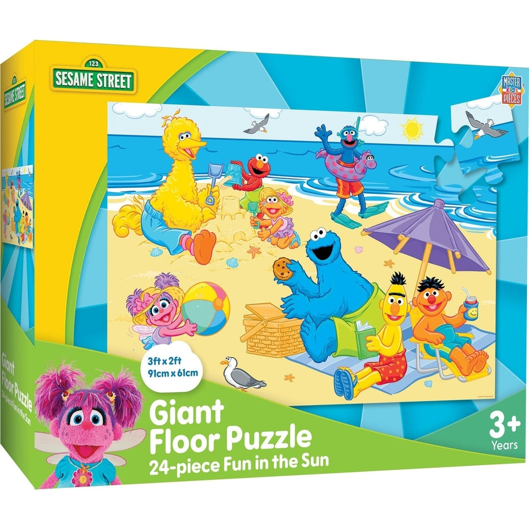 Sesame Street Fun in the Sun 24 Piece Floor Puzzle 36x24 for Kids Ages 3+ Image 1