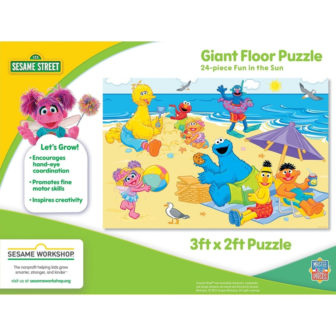 Sesame Street Fun in the Sun 24 Piece Floor Puzzle 36x24 for Kids Ages 3+ Image 3