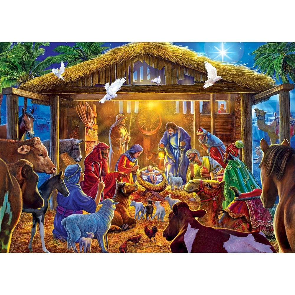 MasterPieces Star of Bethlehem 500 Piece Glitter Jigsaw Puzzle 15 x 21 inches Image 2