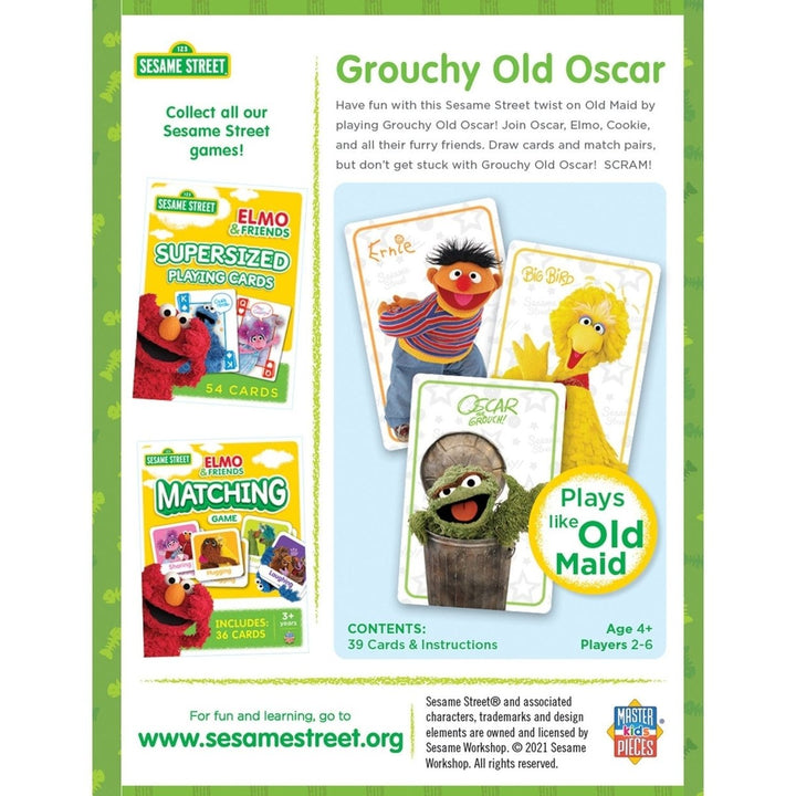 Sesame Street Grouchy Old Oscar Card Game 39 Cards Fun for Ages 4 Plus Image 3