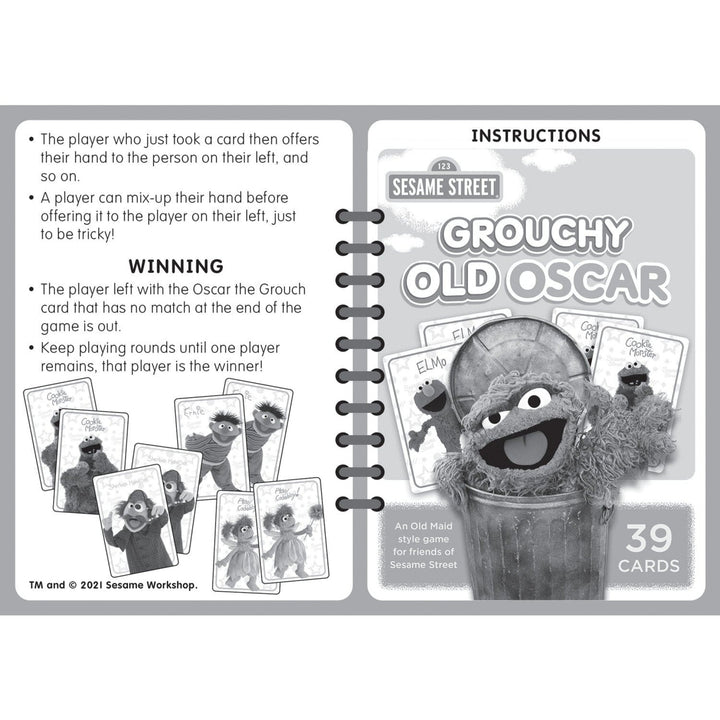 Sesame Street Grouchy Old Oscar Card Game 39 Cards Fun for Ages 4 Plus Image 4