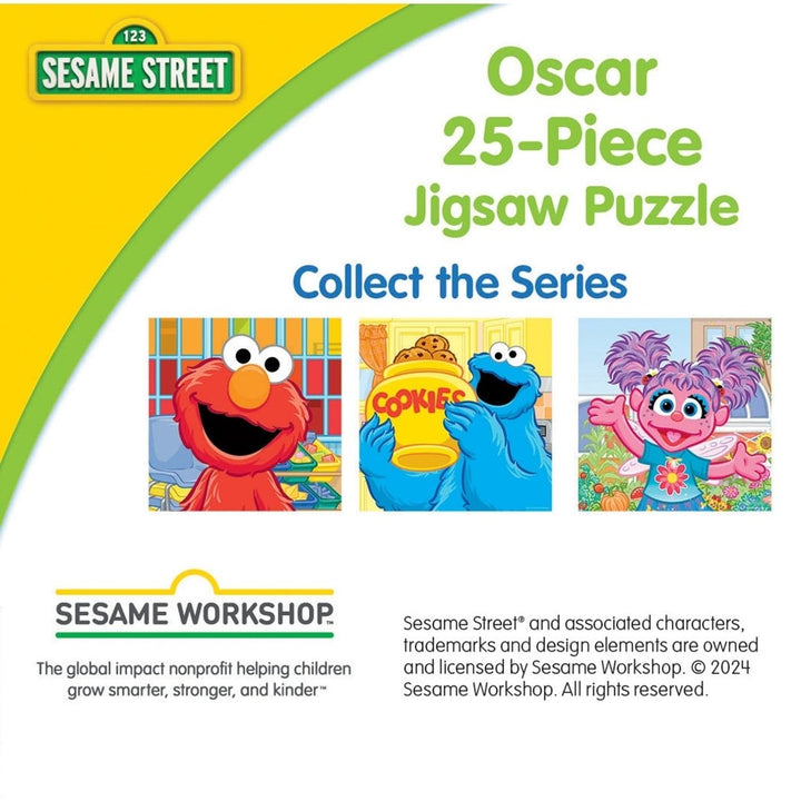 Sesame Street Oscar the Grouch 25 Piece Jigsaw Puzzle 10x10 Collectible Fun Image 3