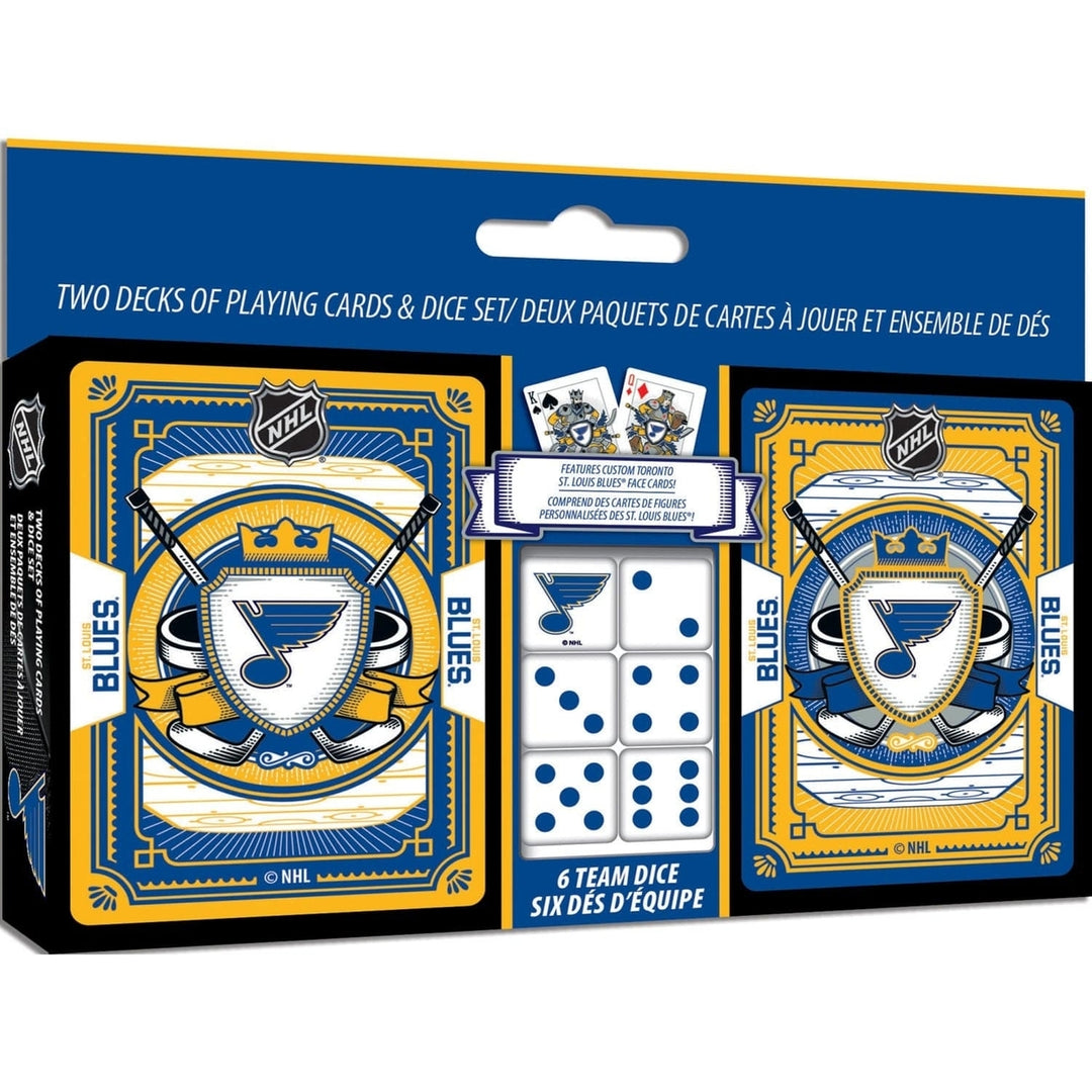 St. Louis Blues 2-Pack Playing Cards and Dice Set Official NHL Team Merchandise Image 1