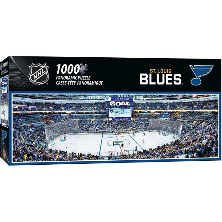 St. Louis Blues 1000 Piece Panoramic Jigsaw Puzzle Eco-Friendly Recycled Material Image 1