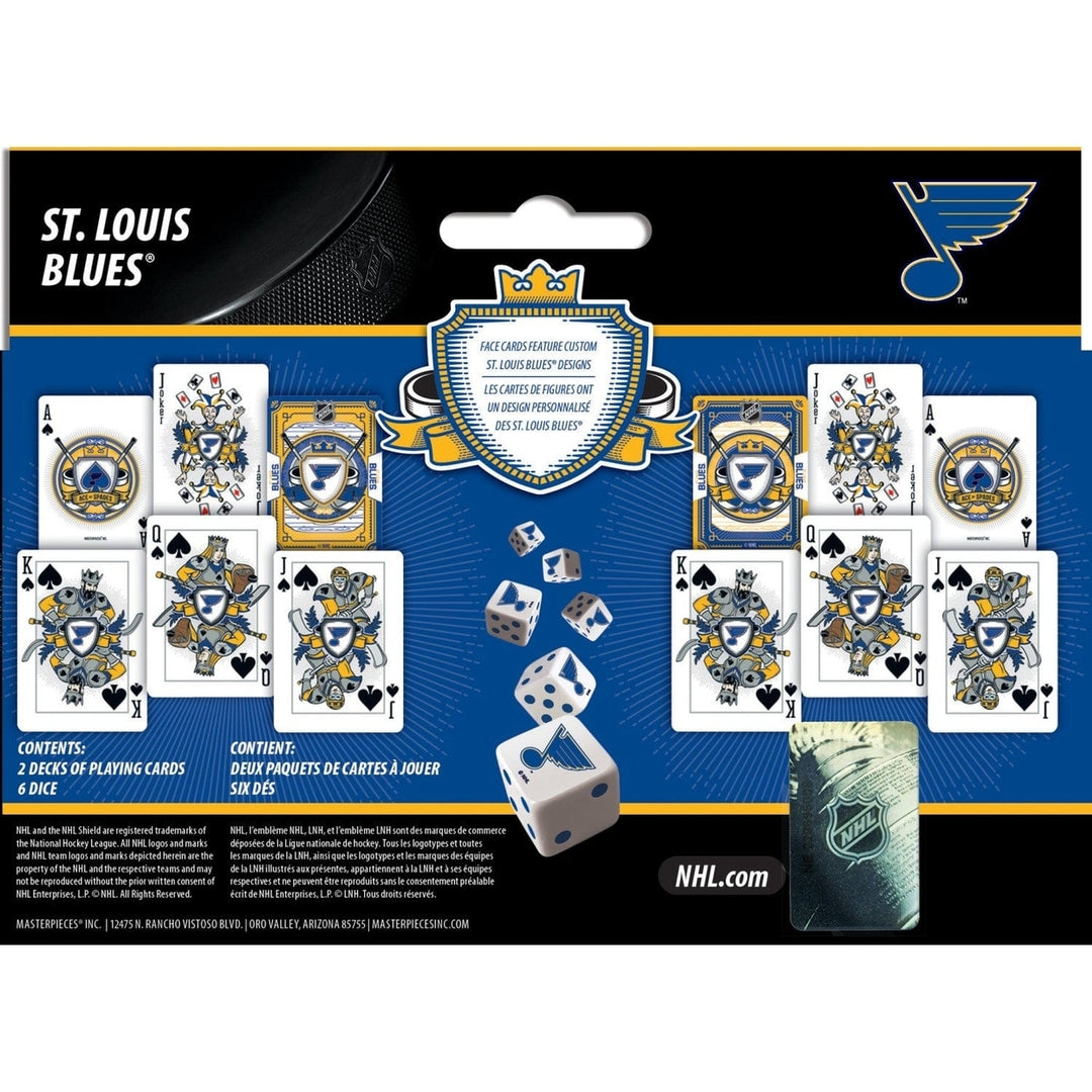 St. Louis Blues 2-Pack Playing Cards and Dice Set Official NHL Team Merchandise Image 3