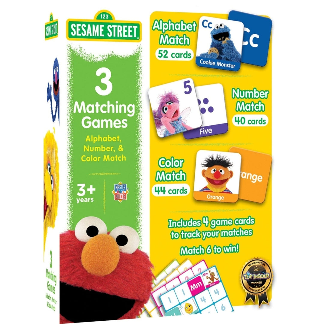 Sesame Street 3-in-1 Matching Game Educational Fun for Kids Ages 3+ Image 1