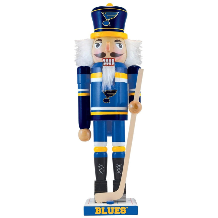 St. Louis Blues NHL Collectible Nutcracker Wooden Hand-Crafted Team Decor Image 1