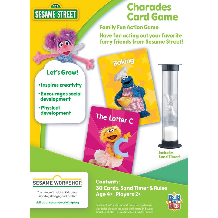 Sesame Street Charades Card Game Family Fun 2+ Players Ages 4+ MasterPieces Image 3