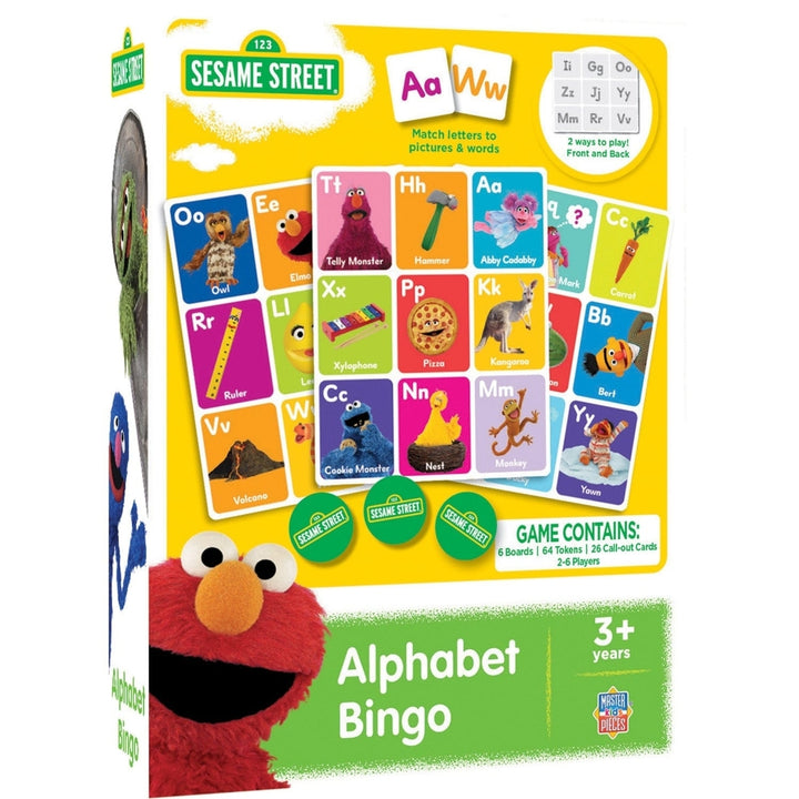 Sesame Street Alphabet Bingo Game for Kids 3+ Fun Learning Educational Activity Image 1