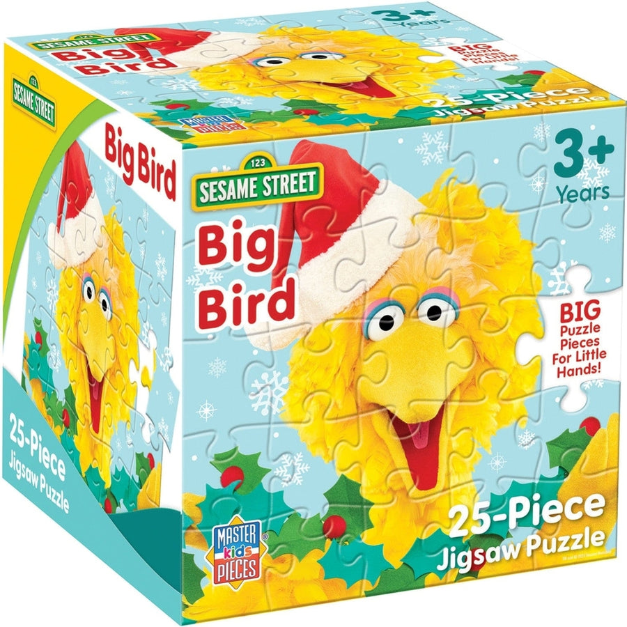 Sesame Street Big Bird Christmas 25 Piece Jigsaw Puzzle 10x10 Collectible Kids Toy Image 1