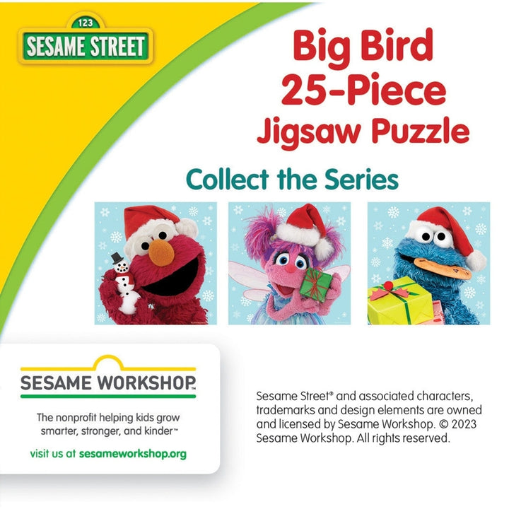 Sesame Street Big Bird Christmas 25 Piece Jigsaw Puzzle 10x10 Collectible Kids Toy Image 3