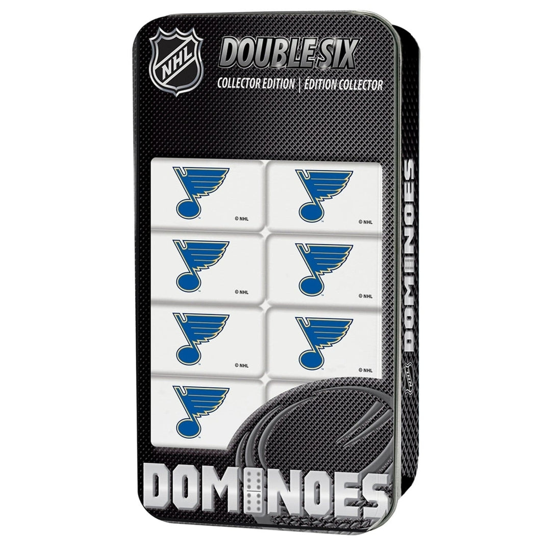 St. Louis Blues Dominoes Set Official NHL Licensed Resin in Collectible Tin Box Image 1