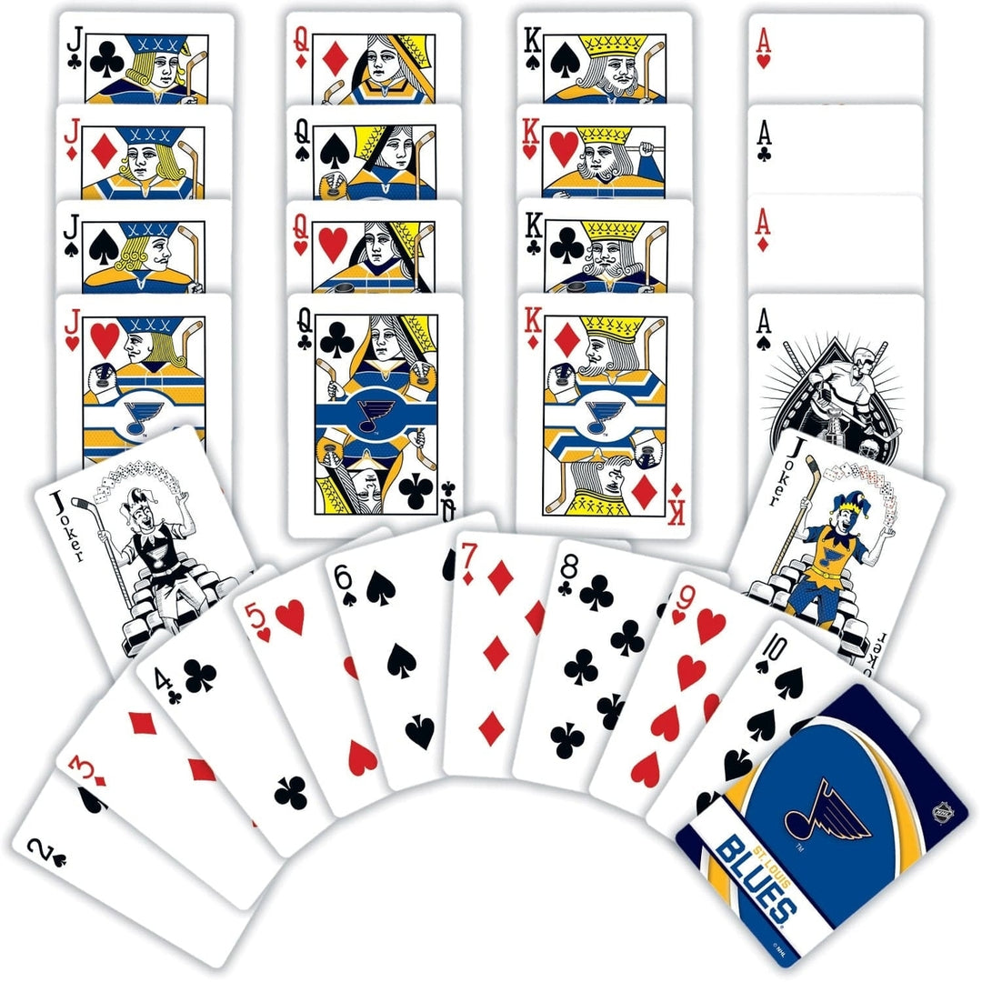 St. Louis Blues Playing Cards 54 Card Deck NHL Team Logo Custom Design Image 2