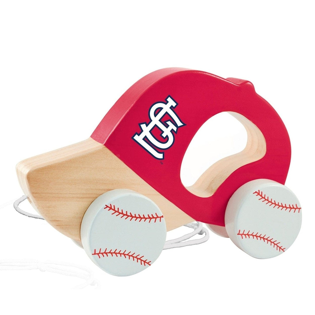 St. Louis Cardinals Push Pull Baby Toy Wooden Developmental Learning Toy Image 1