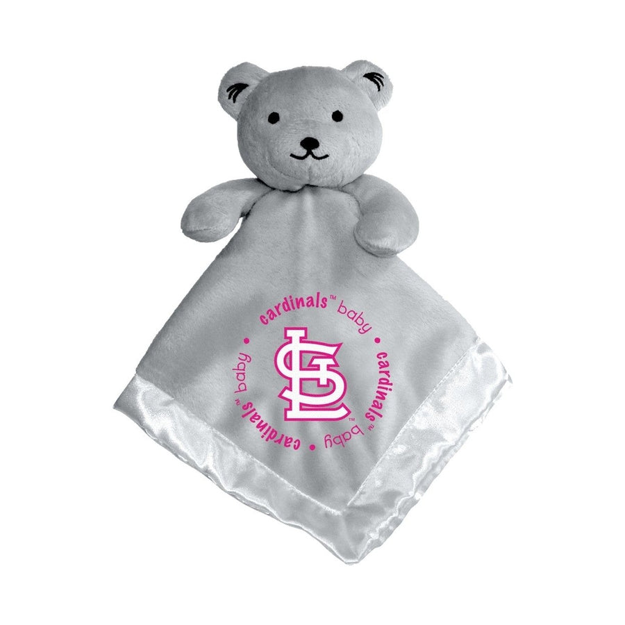 St. Louis Cardinals Security Bear Pink 14x14 Soft Plush Embroidered Logo Image 1