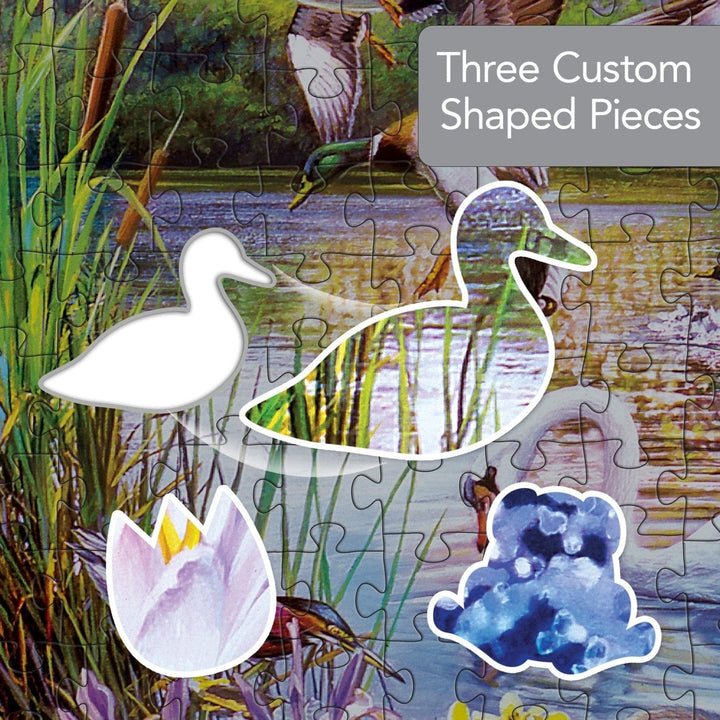 MasterPieces Woodland Ducks 500 Piece Jigsaw Puzzle Eco-Friendly Shaped Puzzle Image 4