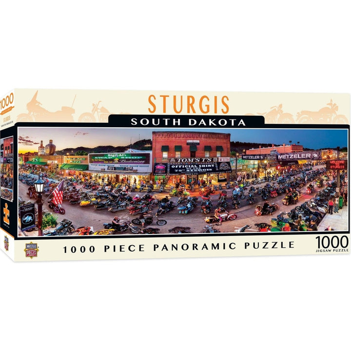 Sturgis South Dakota 1000 Piece Panoramic Jigsaw Puzzle American Vista Image 1