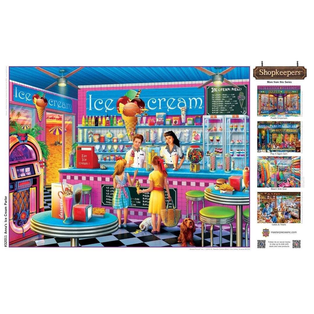 MasterPieces Annas Ice Cream Parlor Jigsaw Puzzle 750 Pieces Recycled Material Image 4