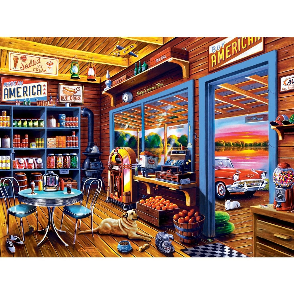 MasterPieces 750 Piece Jigsaw Puzzle Shopkeepers Henrys General Store Eco-Friendly Image 2