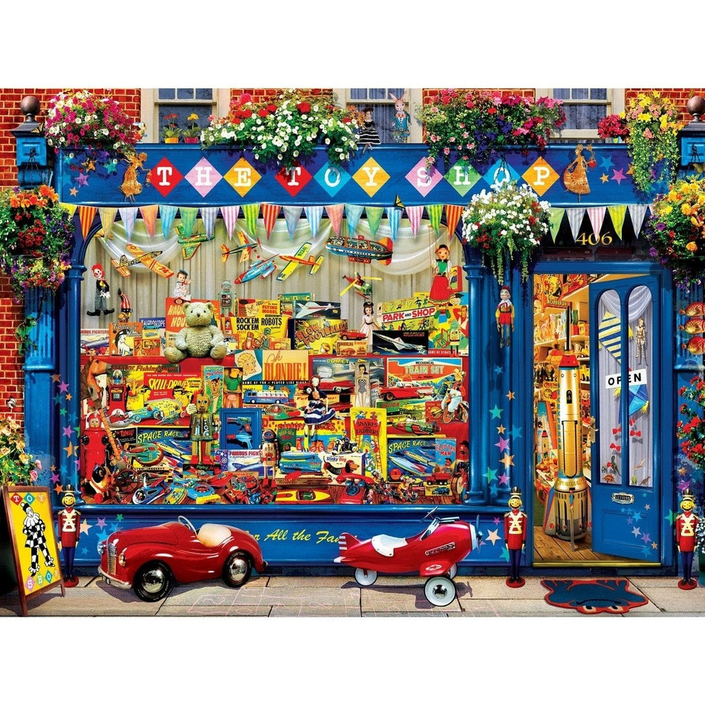 MasterPieces 750 Piece Jigsaw Puzzle Shopkeepers Toy Shop Vintage Fun Image 2