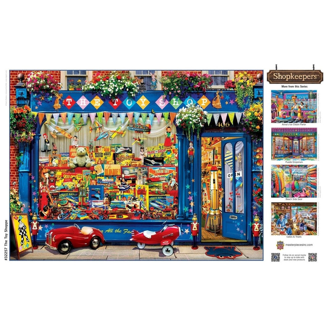 MasterPieces 750 Piece Jigsaw Puzzle Shopkeepers Toy Shop Vintage Fun Image 4