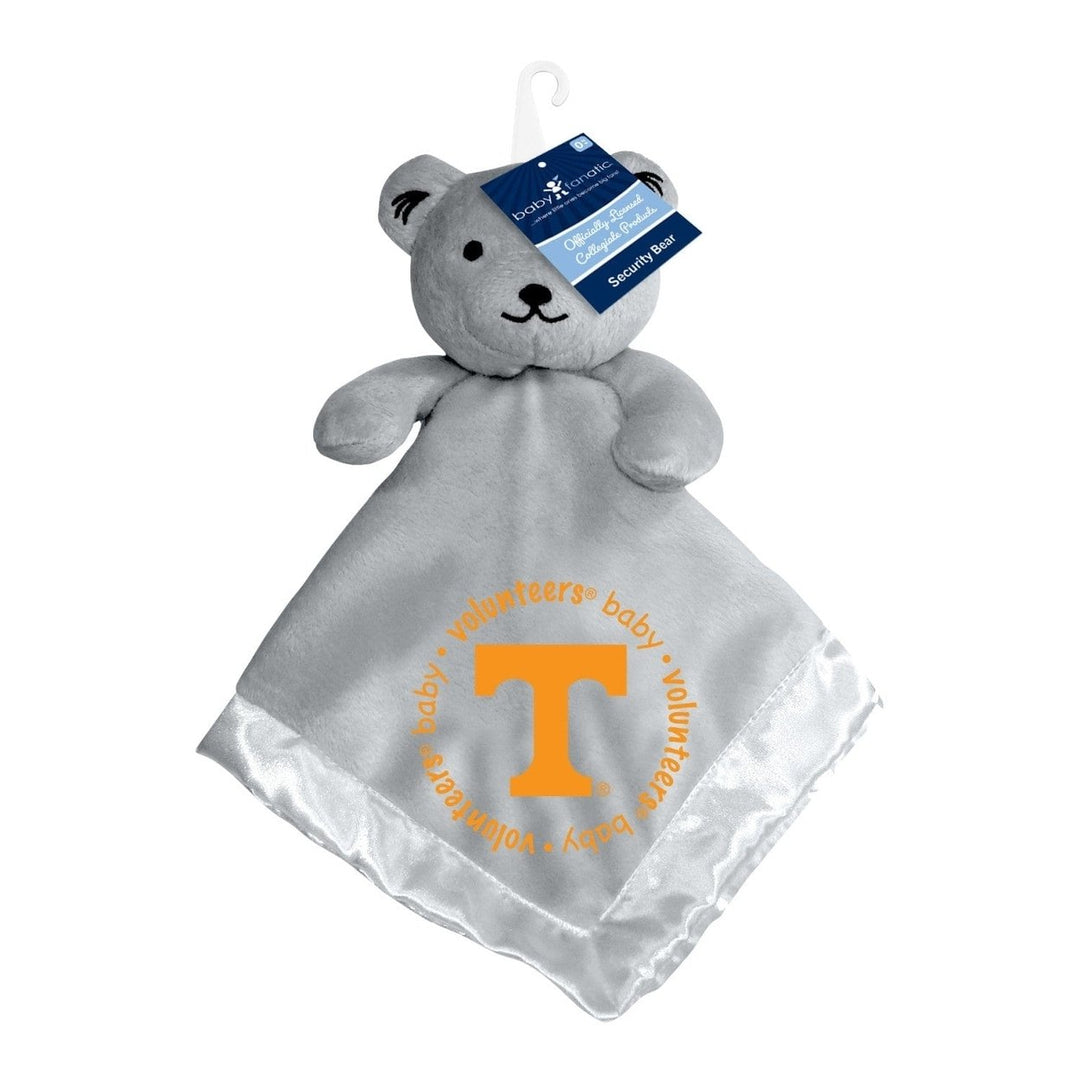 Tennessee Volunteers Security Bear Gray Plush Baby 14x14 in Soft Satin Lining Image 2