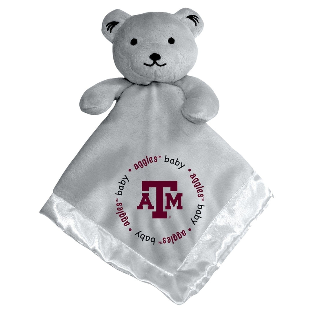 Texas AandM Aggies Security Bear Gray Soft Plush Satin Lined 14x14 Baby Fanatic Image 1