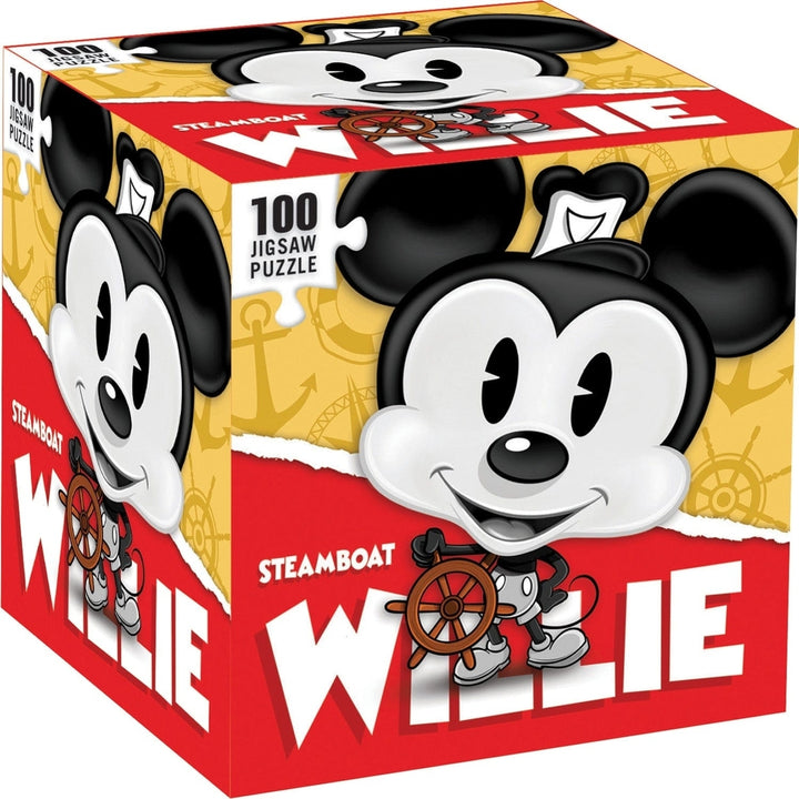 Steamboat Willie 100 Piece Jigsaw Puzzle Eco-Friendly Recycled Board Chibi Art Image 1