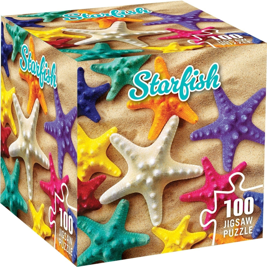 Starfish 100 Piece Jigsaw Puzzle Eco-Friendly Cube Packaging Fun in Sun Design Image 1