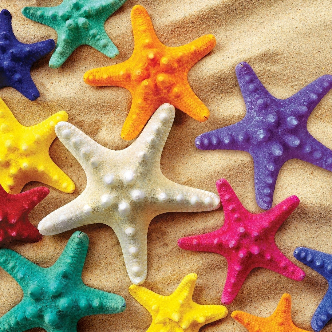 Starfish 100 Piece Jigsaw Puzzle Eco-Friendly Cube Packaging Fun in Sun Design Image 2