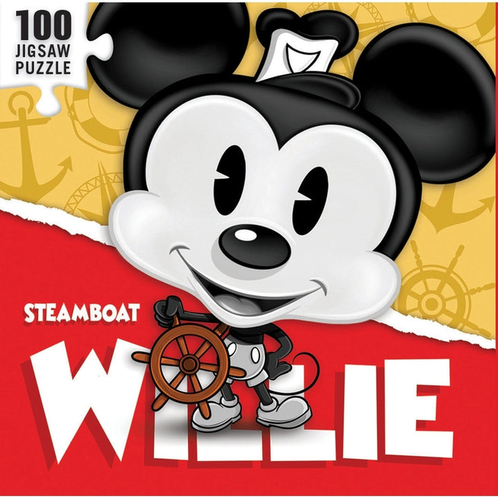 Steamboat Willie 100 Piece Jigsaw Puzzle Eco-Friendly Recycled Board Chibi Art Image 3