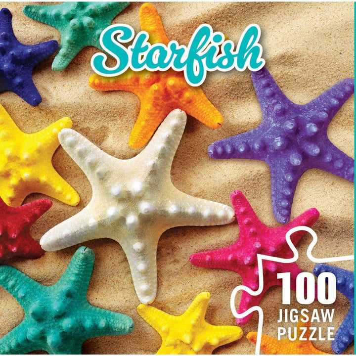 Starfish 100 Piece Jigsaw Puzzle Eco-Friendly Cube Packaging Fun in Sun Design Image 3