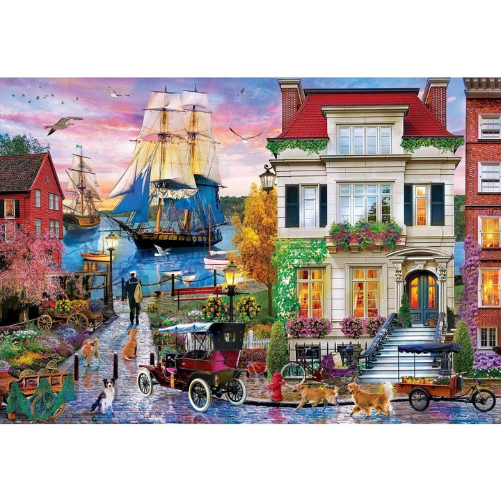 MasterPieces 2000 Piece Jigsaw Puzzle Early Morning Departure Tall Ships 39x27 Image 2