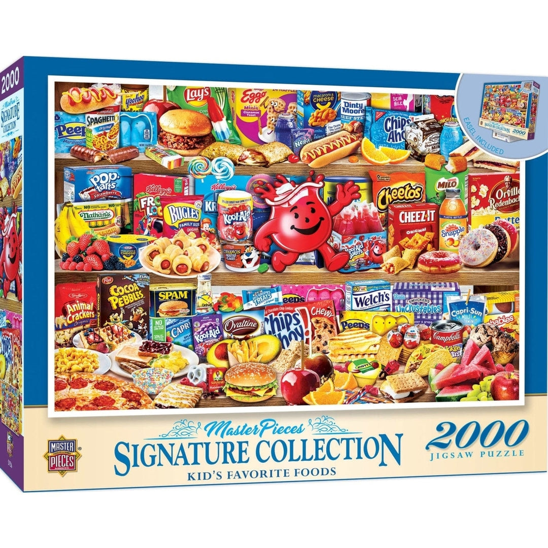 Signature Collection Kids Puzzle 2000 Piece Favorite Foods Jigsaw Fun Activity Image 1