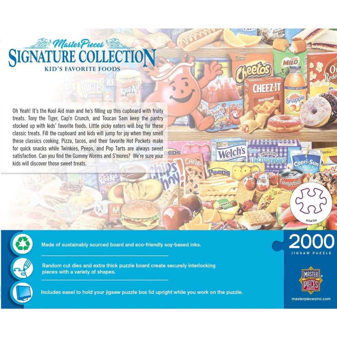 Signature Collection Kids Puzzle 2000 Piece Favorite Foods Jigsaw Fun Activity Image 3