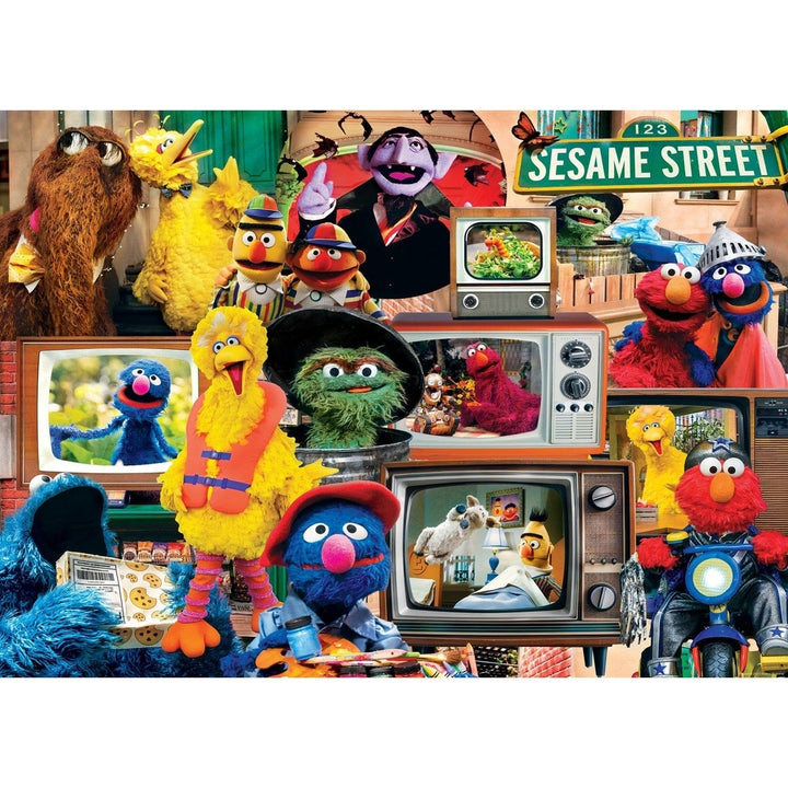 Sesame Street Big Birds Block Party 1000 Piece Jigsaw Puzzle Classic Design Image 2