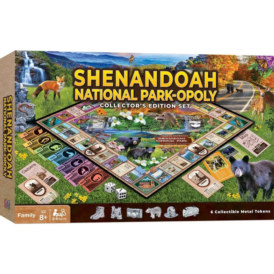 Shenandoah National Park Opoly Game Collectible Tokens Family Fun Educational Game Image 1