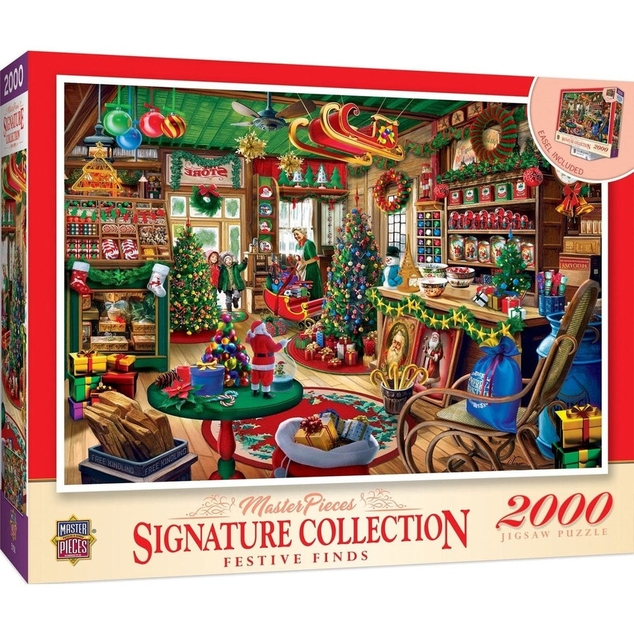 Signature Collection 2000 Piece Christmas Store Jigsaw Puzzle Holiday Fun Image 1