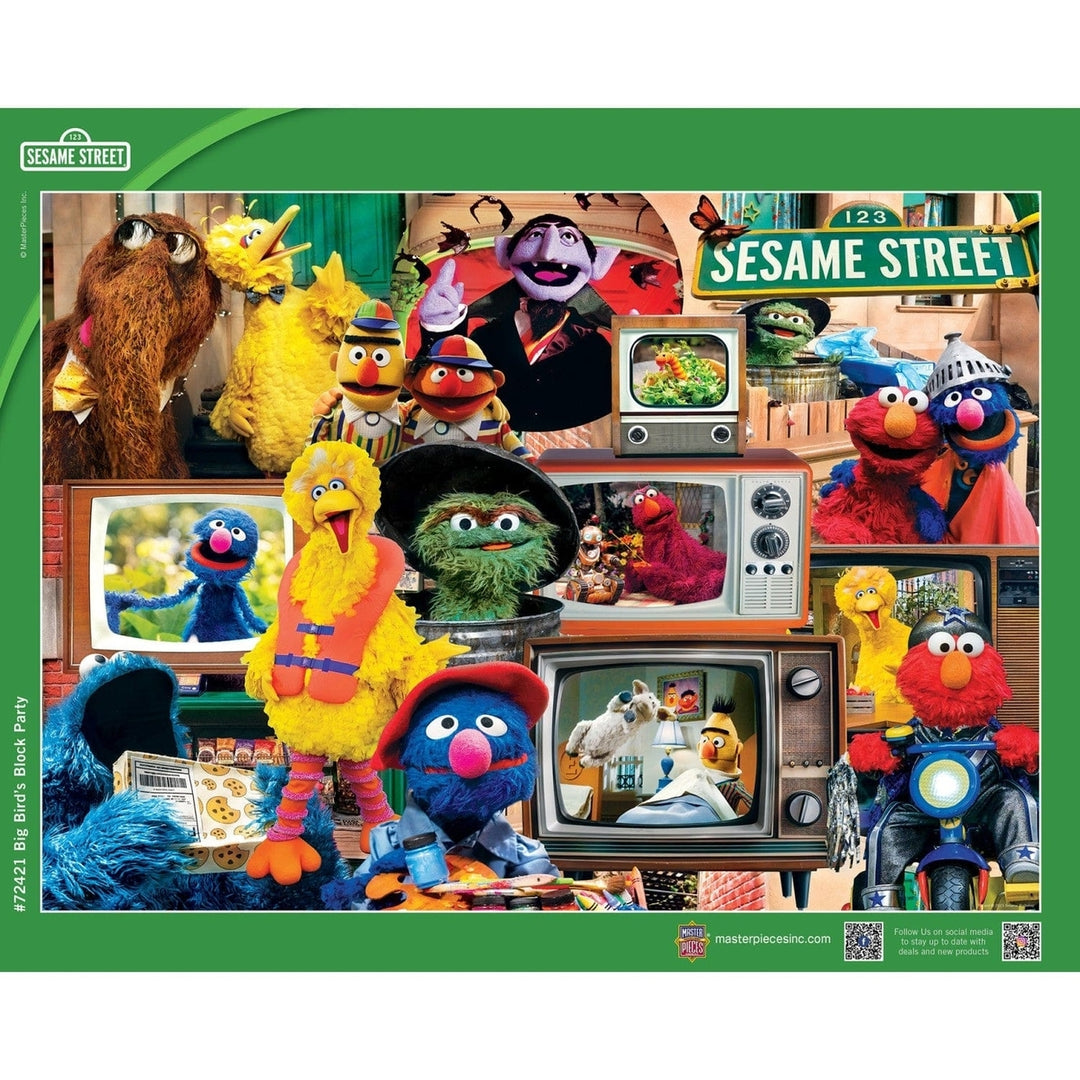 Sesame Street Big Birds Block Party 1000 Piece Jigsaw Puzzle Classic Design Image 4